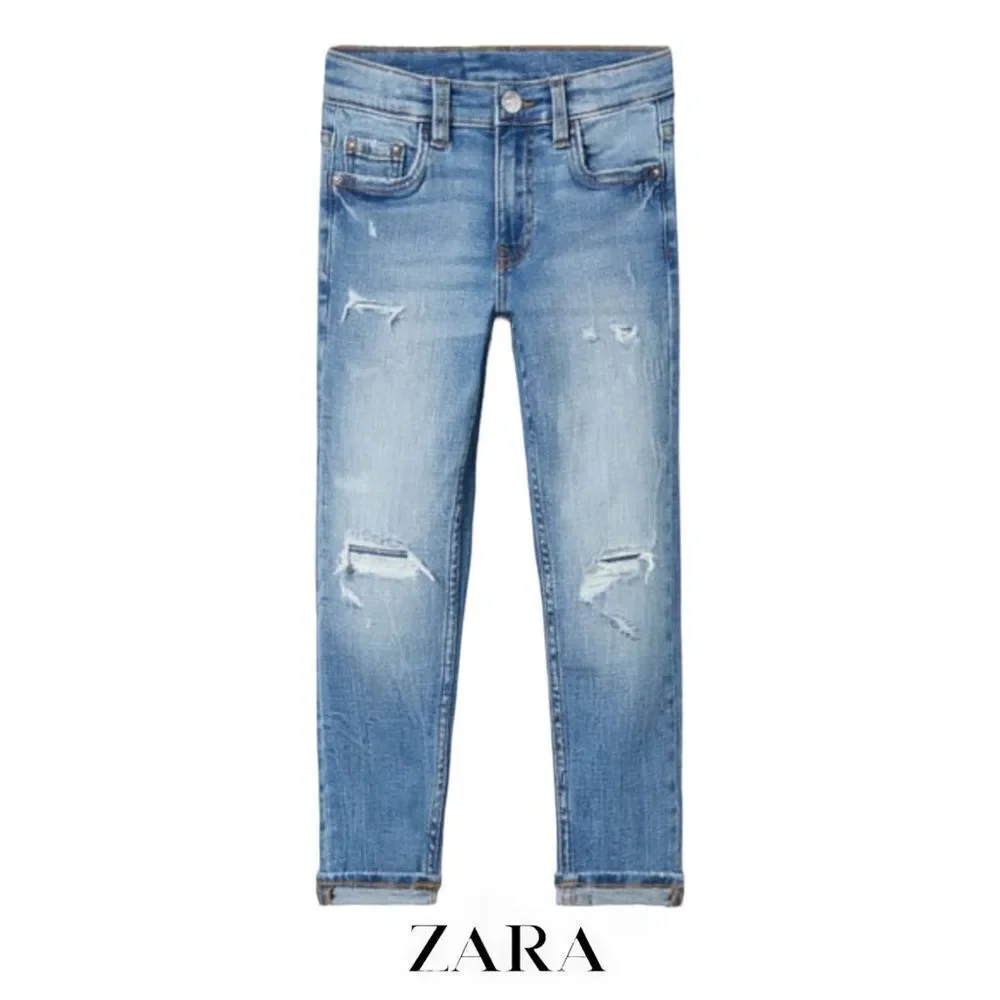 ZARA Kids | Mid Blue | DESTROYED SKINNY JEANS